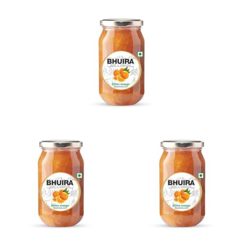 Image of Bhuira Bitter Orange Marmalade- 240g | All Natural - No Added Preservatives, Artificial Colors | Handmade Himachal Vegan Spread | Breakfast Dessert Jam | Healthy Snack, Guilt-Free (Pack of 3)