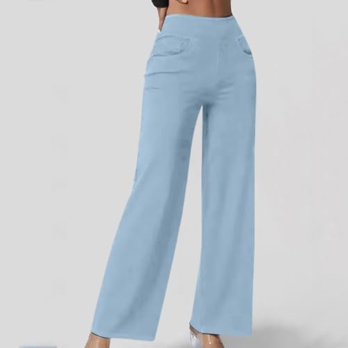 High Waisted Wide Leg Jeans for Women Stretch Jeans Wide Straight Leg Stretchy Baggy Fashion Loose Denim Pants Summer2