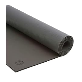 Manduka GRP Hot Yoga Mat – For Women and Men, Durable, Non Slip Grip, Sweat Resistant, 6mm Thick, 71 Inch, Steel Grey