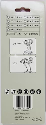 Makita E-12289 8-delige Impact Socket Set ¼" Sq - Afbeelding 4