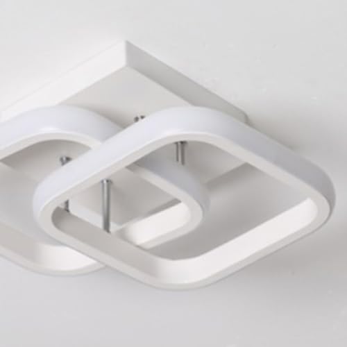 Luminária Lustre Candeeiro De Teto Led Bivolt 110v 220v Quadrado 3 cores branco quente e frio banhei