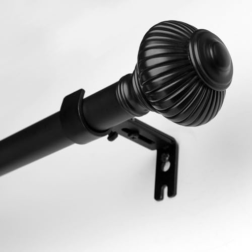 Decorative Vintage Window Curtain Rods 16-48 Inches, Adjustable Drapery Rods