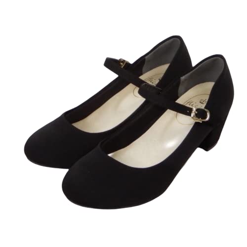 2540 ストラップパンプス レディース 人気 定番 走れるパンプス 歩きやすい 黒 エナメル ドークレ (BLK-D, xx_l)のサムネイル