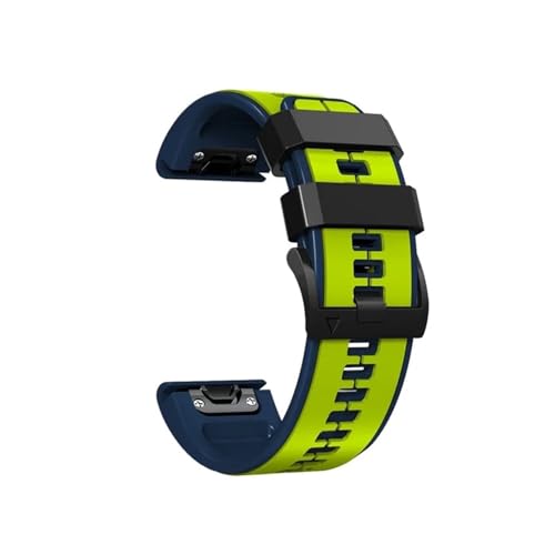 26 22mm�V���J�Q���^���x���g�ɓK������Garmin Fenix 6X 6 Pro 7X 7 8 Epix Gen 2 Easyfit 5 5XPlus(Lime blue,26mm)