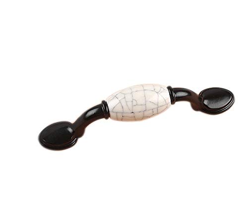 3 inch Furniture Cabinet Kitchen Ceramic Black Crack Pull Handle 10PACK