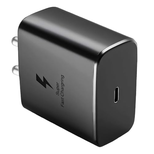 Image of Samsung 45W C-Type Super-Fast Charging Adapter Compatible with Samsung Z Fold 7 | Z Flip 7 | S25 Edge | S25 Ultra /Fe | S24 Ultra | Z Fold 6 /5 /4 | S23 Plus /FE | Z Flip 6 /5 /4 /A55 - USB-C 45 w Port Black