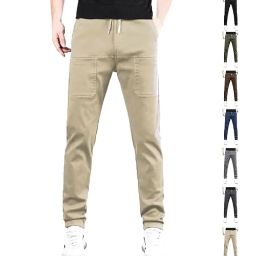 Pantalon cargo homme stretch à 6 poches et ceinture intégrée pantalon de travail durable