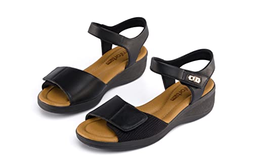 Comfortflex Olivia Women’s Orthopedic Sandals with Arch Support – Soft Cushioned Insole, Adjustable Velcro Straps, Lightweight Wedge Heel – Walking & Travel Sandals2