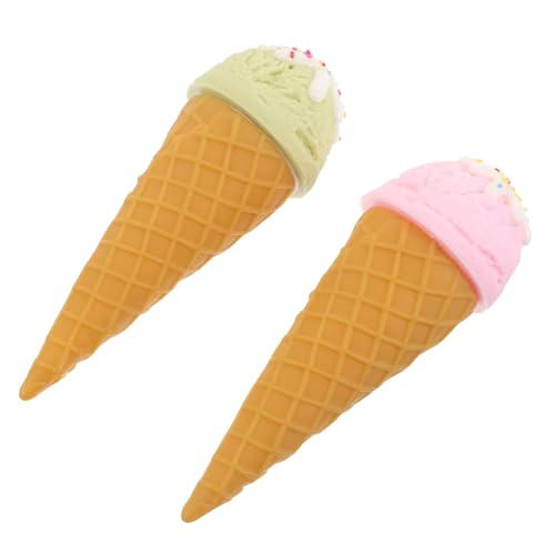 iplusmile Faux Cornets De Glace 2pcs en PVC pour Vitrine Et Scènes Photographiques avec Apparence Distinctive Et Usage Polyvalent