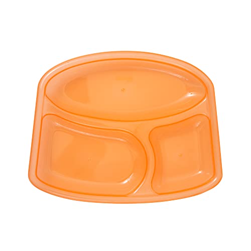 PRATO COM DIVISÓRIA COLORS - KIT 3 UNID, Clingo