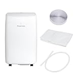 Russell Hobbs Portable 2-in-1 Air Conditioner 9000 BTU & Dehumidifier with 3 Speeds, Fan Oscillation, 0.45L Water Tank, Touch Control, LED Display & Remote Control, WiFi Enabled RHPAC4003