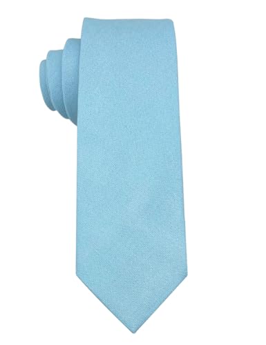 Image of Kebocis Mens Solid Color Cotton Necktie for Men