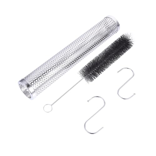 SEWOART 4pcs Bbq Smoke Mesh Tube Barbecue Smoker Bbq Grill Smoke Generator Stainless Steel Mesh for Smoking Meat