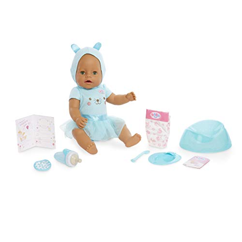 Baby Born Interactive Doll – Green Eyes with 9 Ways to Nurture, Multicolor