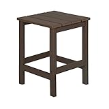WestinTrends Outdoor Poly Adirondack Side Table, Dark Brown