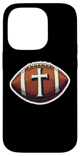 クリスチャンフットボール選手 コーチファン クロス イエス・キリスト神 スマホケース iPhone 14 Pro 用