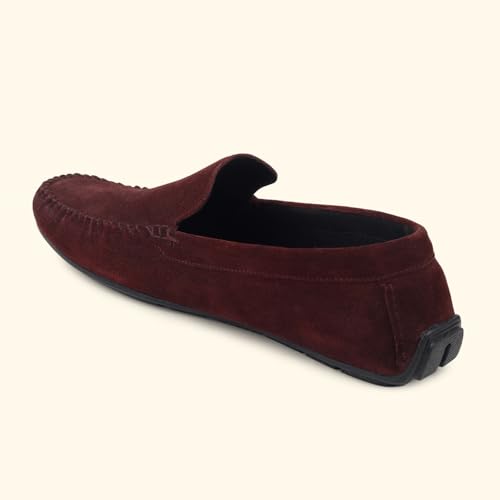 Image of YOHO Loafers for Men | Leather Slip-On Loafers | Stylish, Flexible Shoes with Footpharma Footbed | Comfortable Party, Office & Casual Footwear | Lofos 001