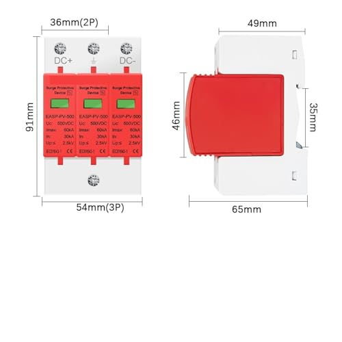 Parafoudre SPD 3P DC 1000V haute capacité de décharge 40 kA - 2