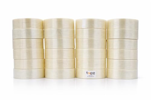 WOD UFST39 Fiberglass Reinforced Filament Strapping Tape, 1.5 inch x 60 yds. 4 Mil (Pack of 24) Filaments Run Lengthwise