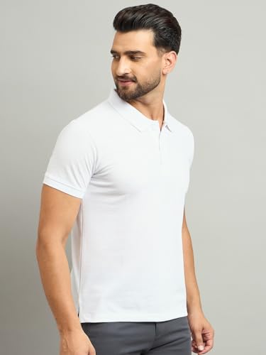 Image of Men's Half Sleeve Solid Cotton Polo T-Shirt | Premium Soft Fabric