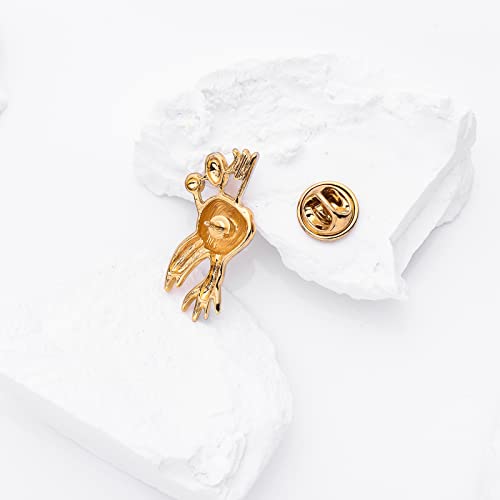 Image of Plikin 2pcs Dental Teeth Pins Brooch Medical Dentist Lapel Backpack Toothbrush Oral Care 14K Gold Plated Silver Pins Badge for Doctors Nurses