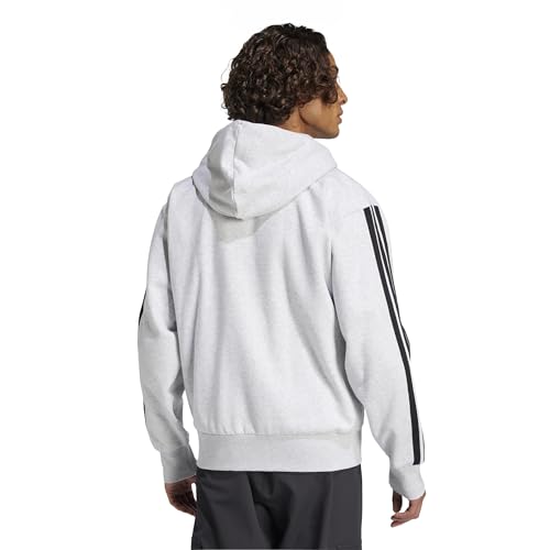 Image of adidas Mens Essentials 3-Stripes Fleece Hoodie Casual Outerwear Casual - Green