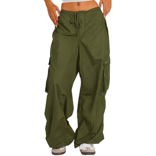 Cargo Pants Women High Waisted Casual Baggy Stretchy Wide Leg Y2K Streetwear with 4-6 Pockets