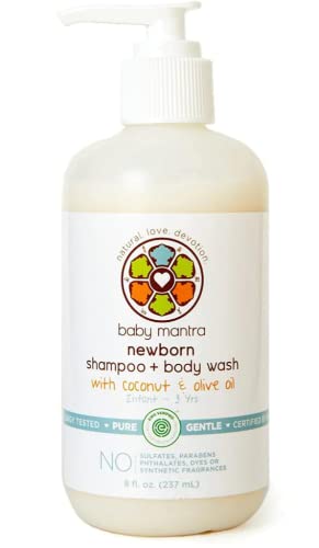 Image of Baby Mantra 2-in-1 Shampoo and Body Wash - EWG Verified Bath Soap for Newborns, Infants, Toddlers, and Kids with Sensitive Skin, 8 Ounce Pump Bottle
