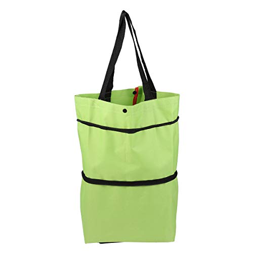 VOSAREA Einkaufswagen zusammenklappbar Einkaufstrolley Einkaufstrolley (grün) – Bild 7