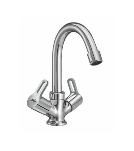 JAl Venna Basin Single Hole Mixer ‘Swivel’ 15 mm Faucet | Bathroom Taps | Durable & Reliable Premium Material | Stainless Steel Faucet with Chrome Finish | Anti Rust 37618