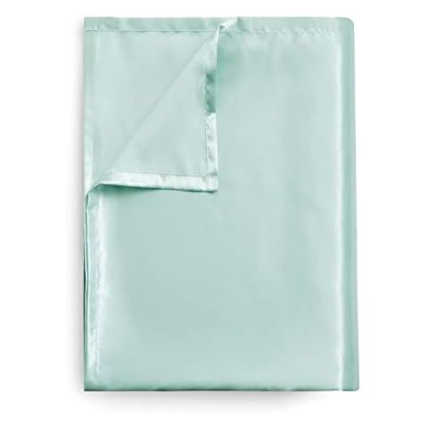 Counfeisly Satin King Flat Sheet, Mint Green Cover