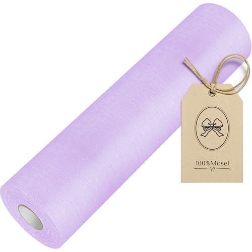 100%Mosel Runner da Tavolo in Tessuto Non Tessuto, in Lilla (30 cm x 25 m), Runner Decorativo da Tavola, elegante Decorazione da Tavola per Compleanni & Matrimoni
