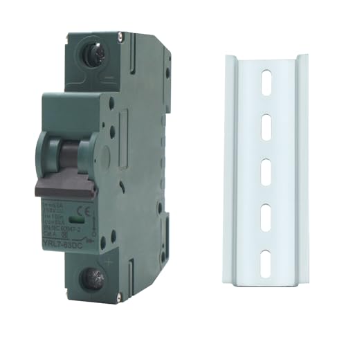 AIRTAK 63A DC Miniature Circuit Breaker | 250V 1-Pole Solar PV Disconnect Switch | DIN Rail Mount...