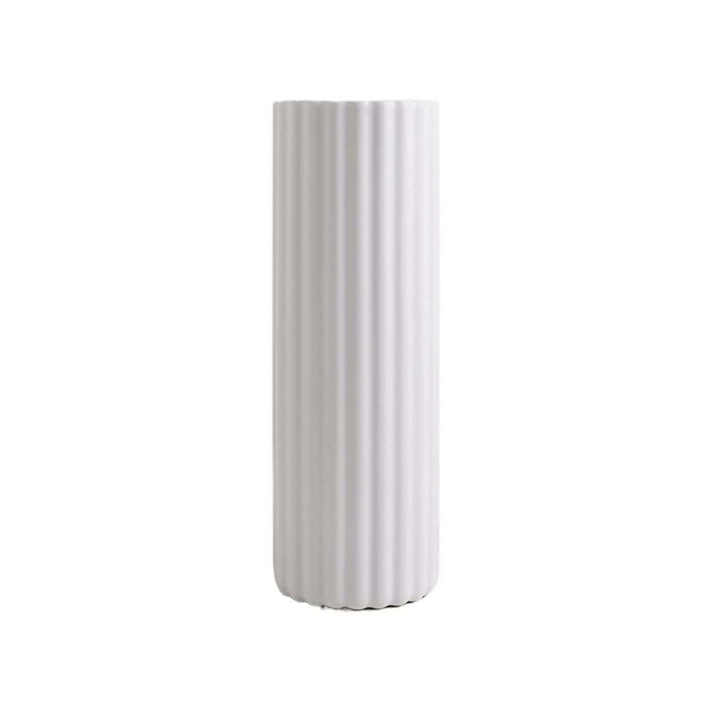 asdchZen Jingdezhen Minimalist Ceramic Vase Straight Pearl Color/Plated Flower Arrangement For Home Decor Living Room, Home, Office, Centerpiece, Ornament Flower Arrangement Dining Tab,D
