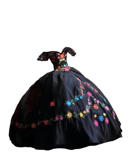 Boho Off Shoulder Colorful Embroidered Quinceanera Dresses Vintage Empire Waist Sweet 15 Dress Plus Size 2025