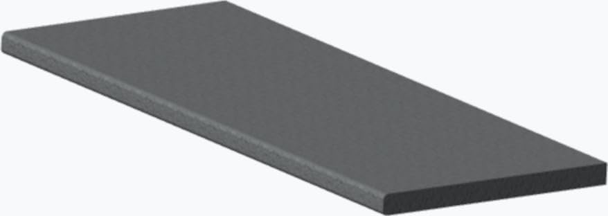 Rand 60 cm, Feinsteinzeug, Dicke 2 cm, Breite passgenau von 20 cm bis 29 cm (Anthrazitgrau, strukturiert, 29 cm)