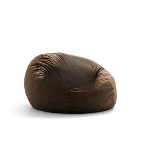 Capa de Puff Gigante 2 em 1 Premium 120x50 Tecido Suede com Zíper Sem Enchimento Hipoalérgico(BEGE)