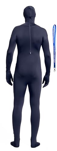 Image of Full Bodysuit Include Zipper Helper Unisex Spandex Stretch Adult Costume Zentai Disappearing Man Body Suit