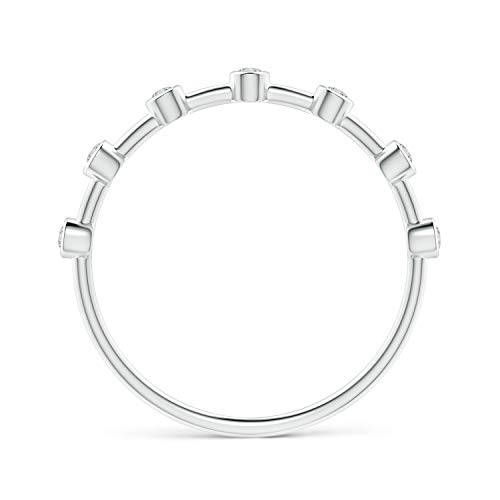 Lab Grown Diamond Bezel Set Half Eternity Womens Band in 14k Solid Gold/Sterling Silver | April Birthstone Jewelry, Wedding, Valentine, Birthday, Anniversary, Christmas Gift For Women2