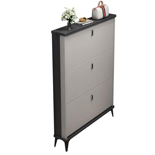 Meuble à chaussures en bois à 3 niveaux pour entrée avec portes
