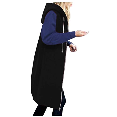 Women's Coat Zip Up Hoodies Long Sleeve Jackets Casual Pullover Top Drawstring Hooded Sweatshirt with Pocket Plus Size