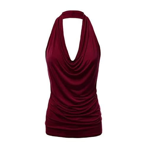 ZIERUCI Halter Top Mujeres Ropa de Verano 2022 Moda Camiseta sin Mangas Sexy Camiseta sin Espalda Y2K Estadias de Estilo Club Ropa Club Casual tee Cover