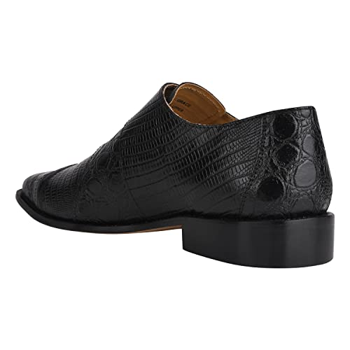 Image of LIBERTYZENO Mens Hornback Print Genuine Leather Lace Up Oxford Dress Shoes