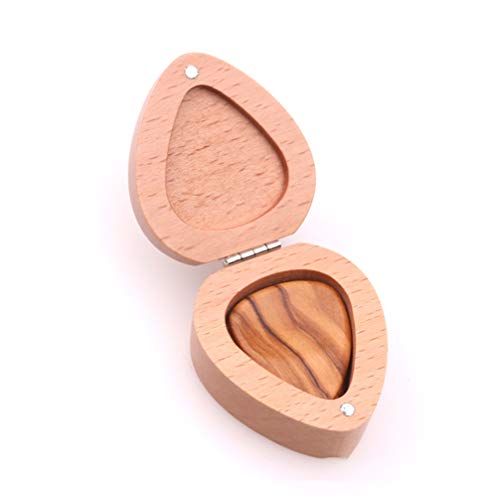 FARUTA Lot de 3 médiators en bois pour guitare acoustique, électrique, ukulélé – Boîte de rangement en forme de cœur - Les Beatles, Paul McCartney, John Lennon, RIngo Starr, George Harrison FARUTA Lot de 3 médiators en bois pour guitare acoustique, électrique, ukulélé - Boîte de rangement en forme de cœur – Image 4