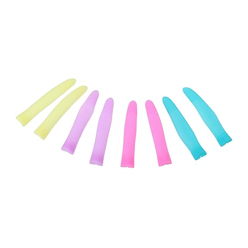 SOESFOUFU Manicure Scissors Handle Sleeve Cuticle Scissor Handle Cover 4 Pack Soft Silicone Non-slip Design Random Color