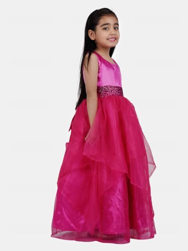 Image of Kids Dresses Baby Girls' A-Line Weddings Festivals Organza Sequins with Cotton Fit and Flair Ball Gown