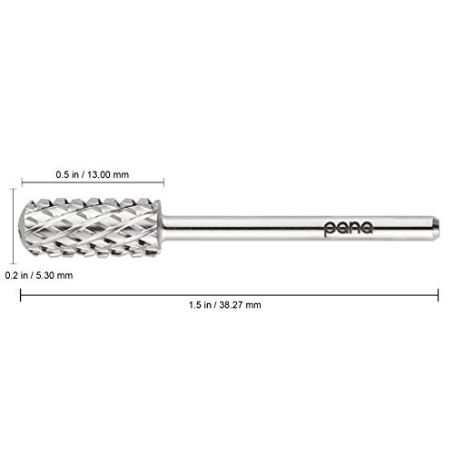 Pana 3/32" Small Barrel Smooth Top Gold Carbide Nail Drill Bit For Manicure, Pedicure And Acrylics (Grit: 4X Extra Coarse - 4Xc, 1Pc) #TOP1