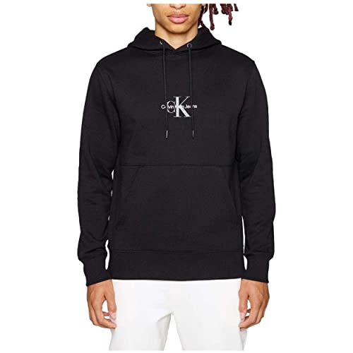 Calvin Klein Jeans Herren Monogram Logo Hoodie Hooded Sweatshirt, Ck Black,...