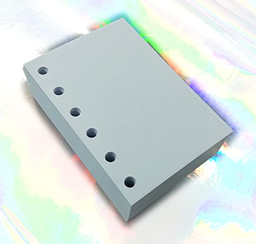 OY Ricarica Agenda - Formato Pocket A7 POCKET 80x120mm 6 Fori - Carta Bianca 120gsm - 200 Fogli (400 Pagine)