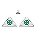 Produktbild für Alfa Romeo,Quatrefoil Green Delta Autoseiten Kotflügel Emblem Abzeichen Aufkleber,für 4C 147 156 166 159 Giulietta Stelvio Giulia Spider GT 3pcs